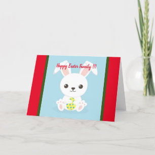 Pour Fêtes Annuelles Cartes de vacances de Pâques Joyeuses Lapin Floral