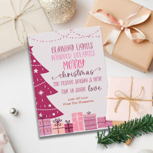 Pour Fêtes Annuelles Cartes de vacances festives rouges minimalistes