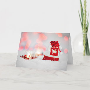 Pour Fêtes Annuelles Cartes de vacances rouges douces