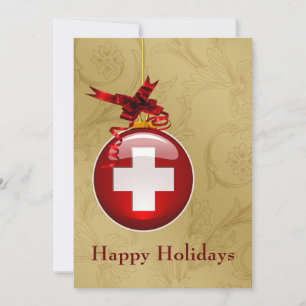Pour Fêtes Annuelles cartes de vacances signe de la croix rouge de la p