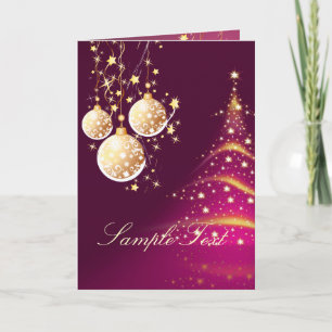 Pour Fêtes Annuelles Cartes de voeux, Arbre de Noël+Ornements