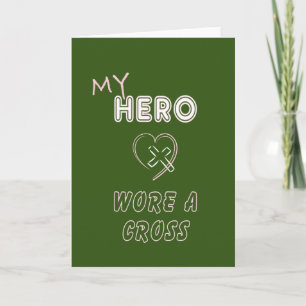 Pour Fêtes Annuelles Cartes de vœux chrétiennes Jésus Héros portait une