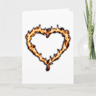 Pour Fêtes Annuelles Cartes de vœux Cœur en feu