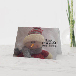 Pour Fêtes Annuelles Cartes de voeux de bonhomme de neige de BRR…
