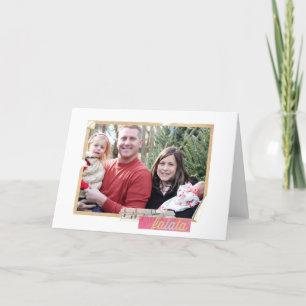 Pour Fêtes Annuelles Cartes de voeux de cadre de photo de Noël vieilles