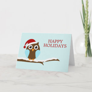 Pour Fêtes Annuelles Cartes de voeux de Chouette