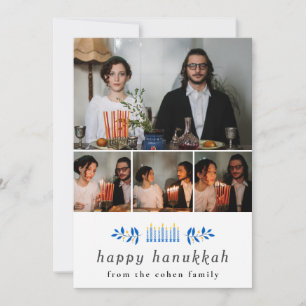 Pour Fêtes Annuelles Cartes de voeux de Hanukkah Famille 4 Photo Minima