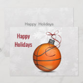 Pour Fêtes Annuelles Cartes de vœux de joueur de basket-ball (Devant / Derrière)