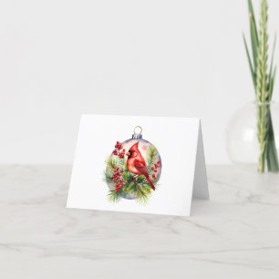 Pour Fêtes Annuelles Cartes de vœux de Noël au cardinal élégantes à l'a