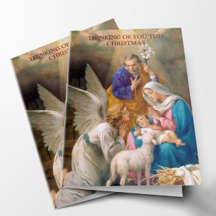 Pour Fêtes Annuelles Cartes de vœux de Noël avec condoléances Pensées