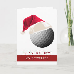 Pour Fêtes Annuelles Cartes de vœux de Noël de golf Ball Santa Chapeau