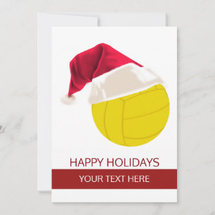 Pour Fêtes Annuelles Cartes de vœux de Noël de volley-ball Chapeau de P