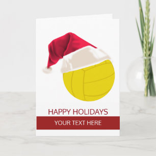 Pour Fêtes Annuelles Cartes de vœux de Noël de volley-ball Chapeau de P