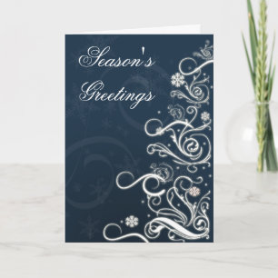 Pour Fêtes Annuelles Cartes de voeux de Noël Festif Bleu
