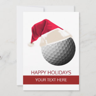 Pour Fêtes Annuelles Cartes de vœux de Noël golf Ball Santa Chapeau