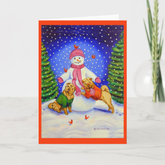 Pour Fêtes Annuelles Cartes de voeux de Noël SharPei