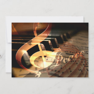 Pour Fêtes Annuelles Cartes de vœux de vacances de professeur de piano