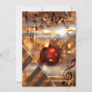 Pour Fêtes Annuelles Cartes de vœux de vacances de professeur de piano