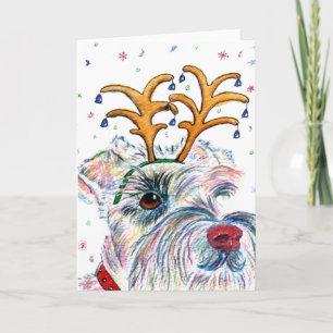 Pour Fêtes Annuelles Cartes de voeux de vacances Schnauzer
