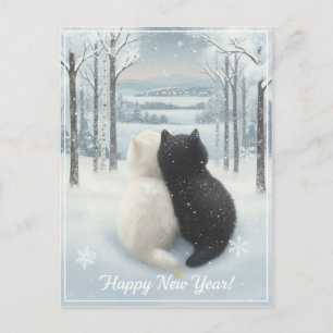 Pour Fêtes Annuelles Cartes de vœux d'hiver cosy « Bonne année »