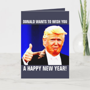 Pour Fêtes Annuelles Cartes de vœux du Nouvel An drôles de Donald Trump