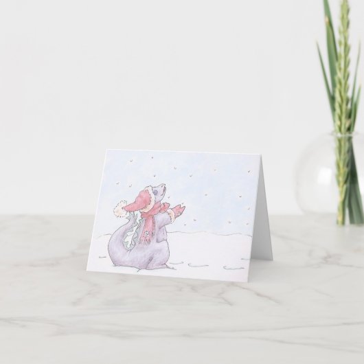 Pour Fêtes Annuelles Cartes de voeux et de notes "Dragon de neige" (Devant)