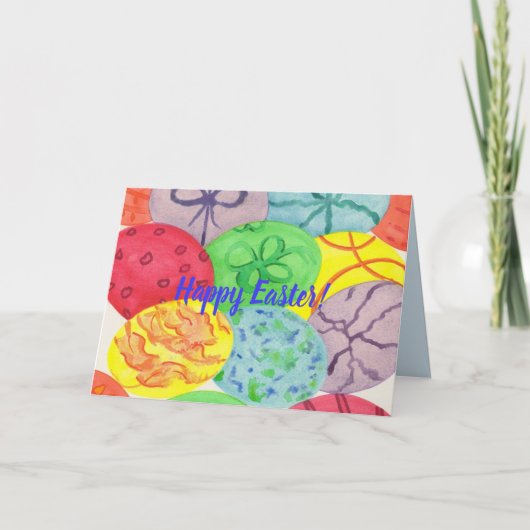 Pour Fêtes Annuelles Cartes de voeux faites sur commande d'oeufs de (Devant)