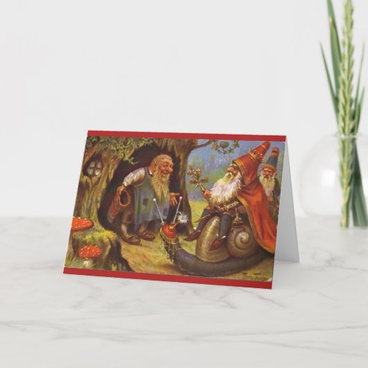 Pour Fêtes Annuelles Cartes de voeux Gnome (Devant)