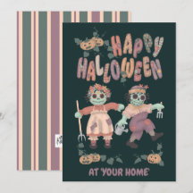 Cartes de vœux Halloween Rag Doll Zombies (1)