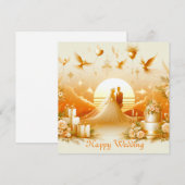 Pour Fêtes Annuelles Cartes de voeux Mariages joyeuses (Devant / Derrière)