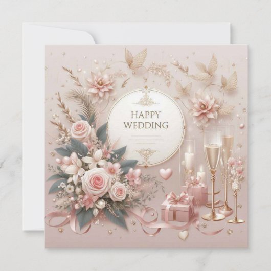 Pour Fêtes Annuelles Cartes de voeux Mariages joyeuses (Devant)