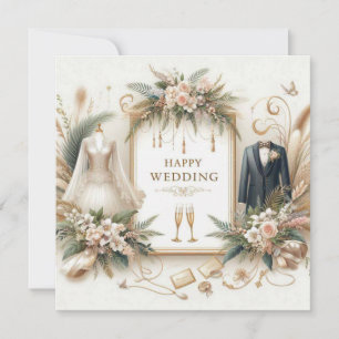 Pour Fêtes Annuelles Cartes de voeux Mariages joyeuses