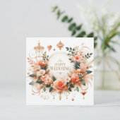 Pour Fêtes Annuelles Cartes de voeux Mariages joyeuses (Debout devant)