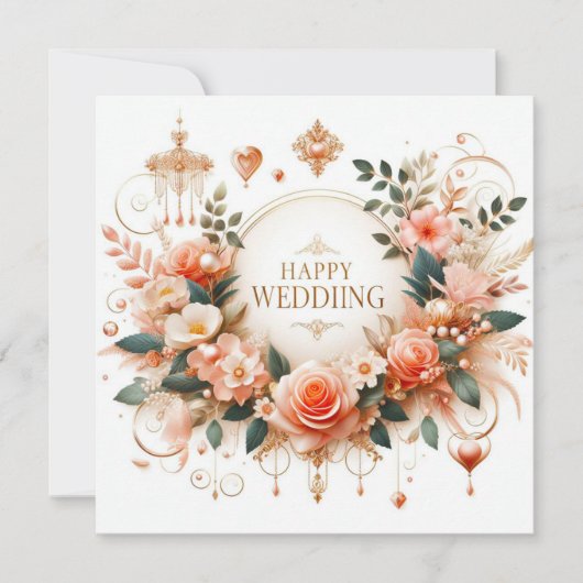 Pour Fêtes Annuelles Cartes de voeux Mariages joyeuses (Devant)