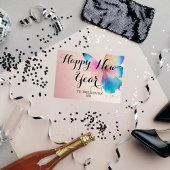 Pour Fêtes Annuelles Cartes de vœux Nouvel An pailleté papillon