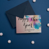 Pour Fêtes Annuelles Cartes de vœux Nouvel An pailleté papillon