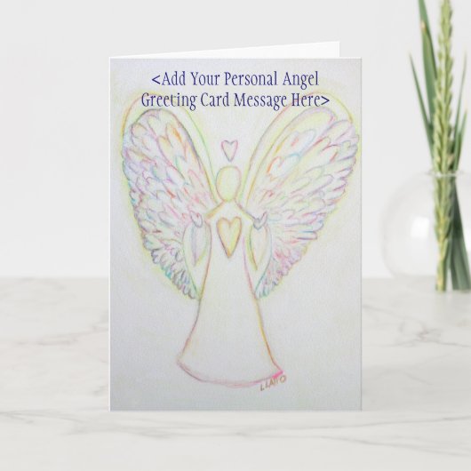 Pour Fêtes Annuelles Cartes de voeux ou de notes personnalisées Angel C (Devant)