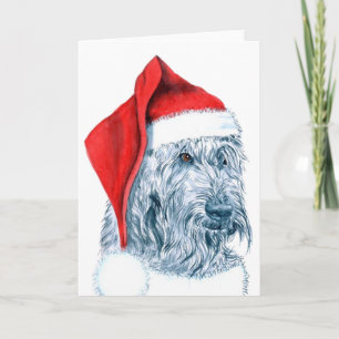 Pour Fêtes Annuelles Cartes de voeux père Noël Labradoodle