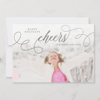 Pour Fêtes Annuelles Cartes de voeux photos de Noël en argent