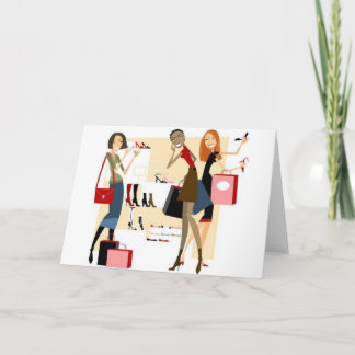 Pour Fêtes Annuelles Cartes de voeux shopping