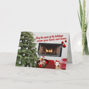 Pour Fêtes Annuelles Cartes de voeux Silky Terrier Noël Chaleureux