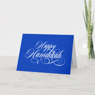 Pour Fêtes Annuelles Cartes de voeux simples élégantes Happy Hanoukka