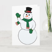Pour Fêtes Annuelles Cartes de voeux Snowman (Devant)