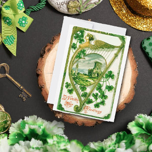 Pour Fêtes Annuelles Cartes de vœux vintage de la Saint-Patrick avec ha