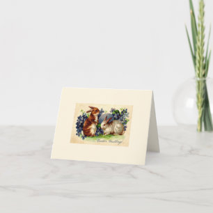 Pour Fêtes Annuelles Cartes de vœux vintage de Pâques Lapin
