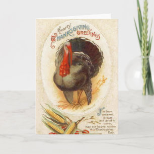 Pour Fêtes Annuelles Cartes de voeux Vintages de Thanksgiving