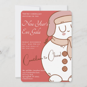 Pour Fêtes Annuelles Cartes d'invitation au gala "Soirée Bonhomme de Ne