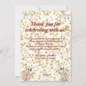 Pour Fêtes Annuelles Cartes d'invitation de mariage personnalisées élég (Dos)