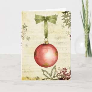 Pour Fêtes Annuelles cartes d'ornement de Noël