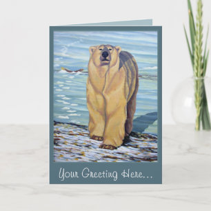 Pour Fêtes Annuelles Cartes d'ours polaires Cartes d'art faunique perso